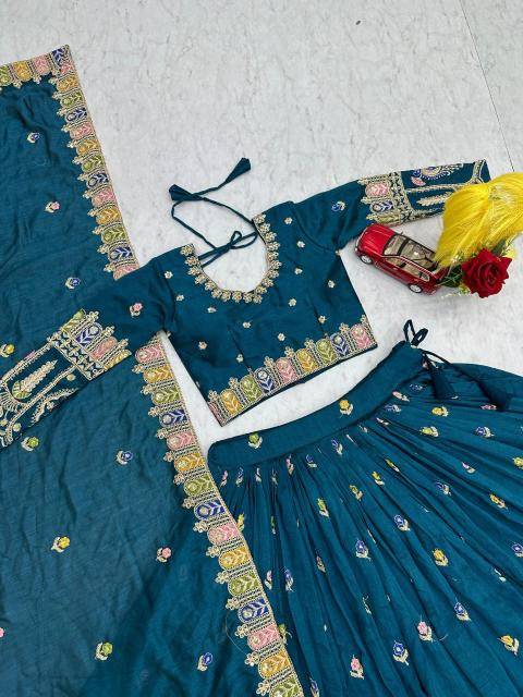 Tapi-308 Vichitra Blue Designer lehengha choli